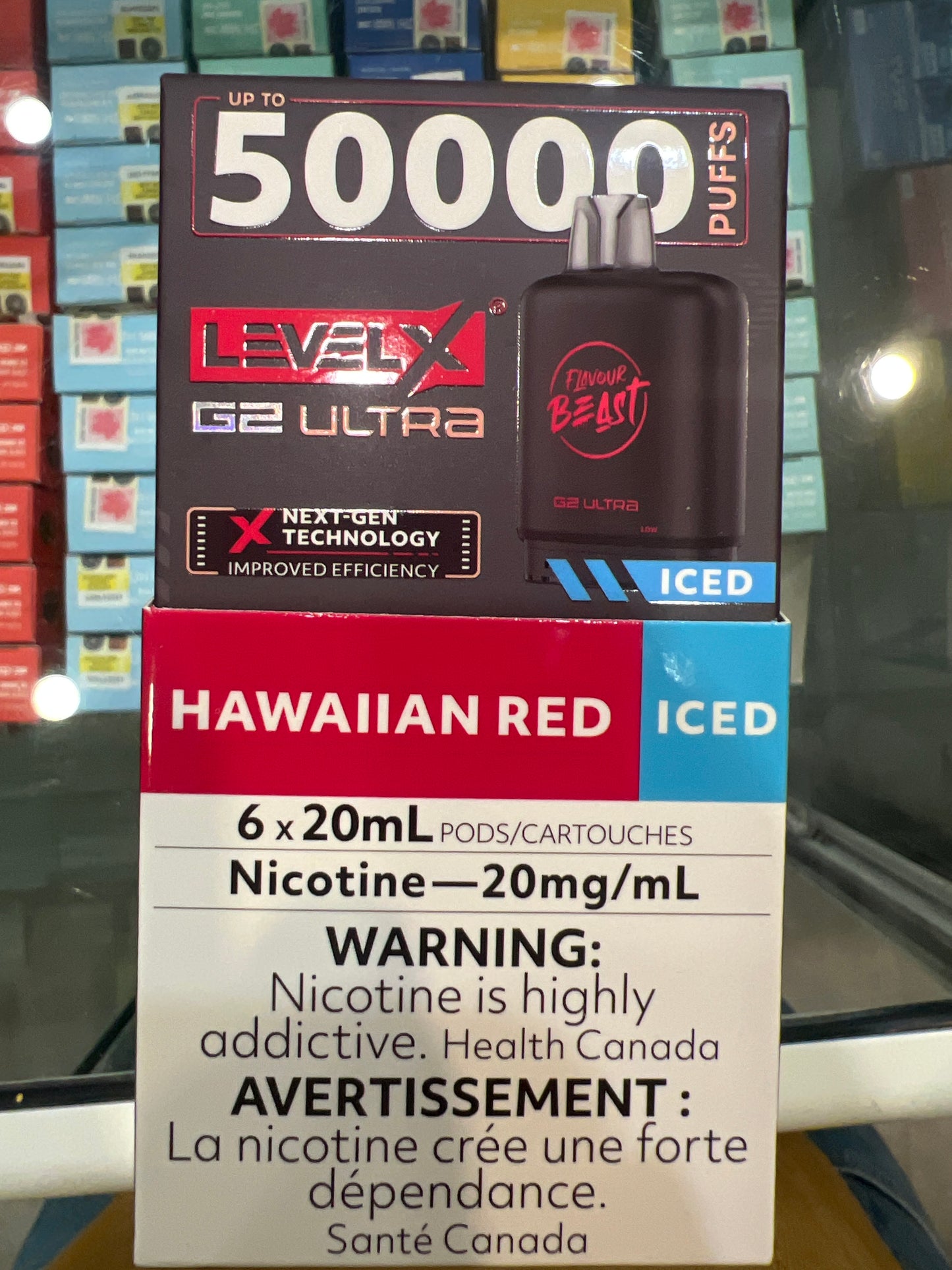 Flavour Beast G2 Ultra Level X PODS Hawaiian Red Iced ONT