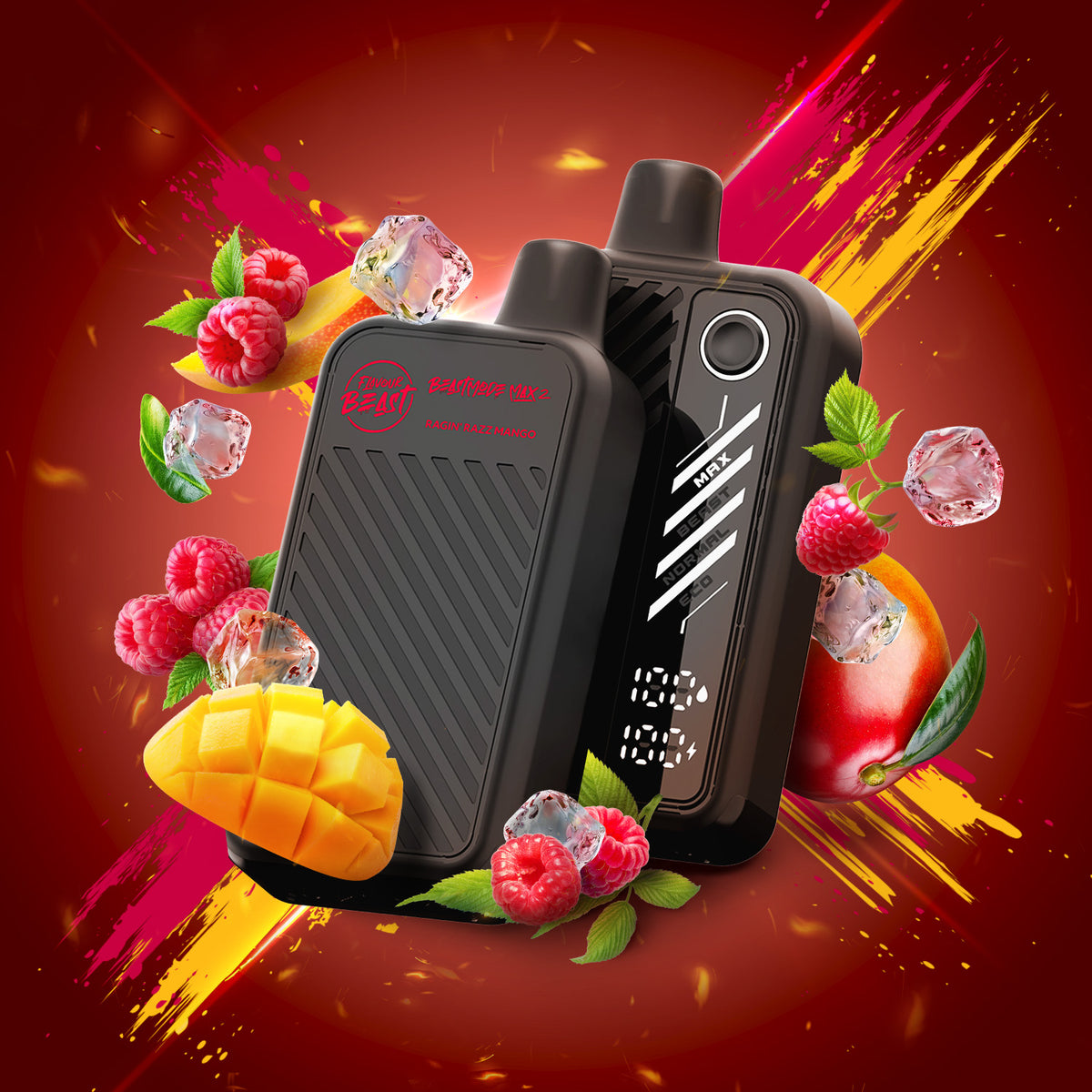 Flavour Beast Disposable Mode Max 2 50K Ragin’ Razz Mango Iced ONT
