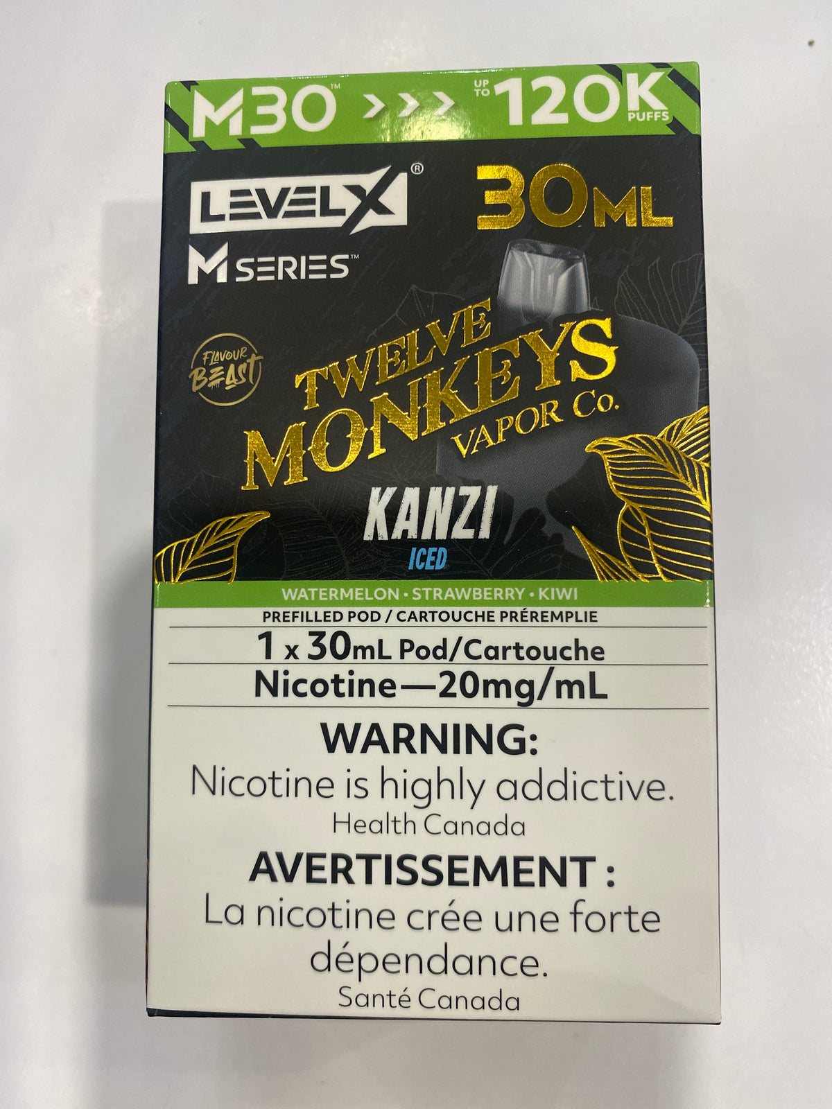 Level X Flavour Beast M Series Pod 30ml Twelve Monkey Kanzi