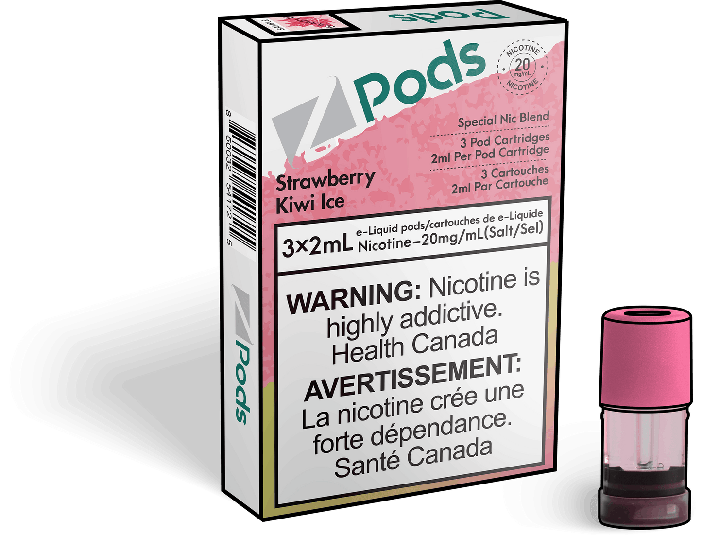 Z Lab Zpods Strawberry Kiwi Ice (3x2ml) ONT