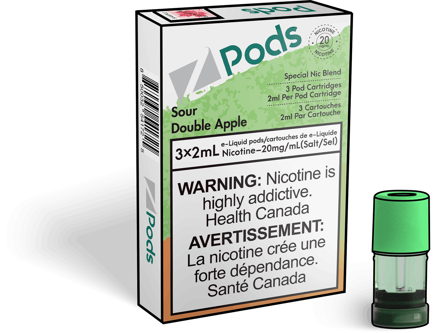 Z Lab Zpods Sour Double Apple (3x2ml) ONT