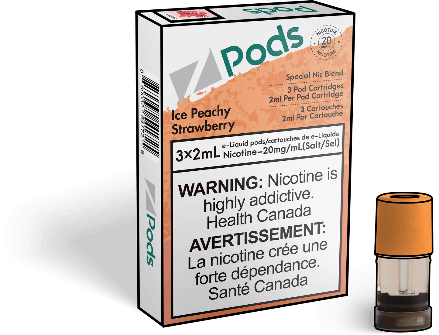 Z Lab Zpods Ice Peachy Strawberry (3x2ml) ONT