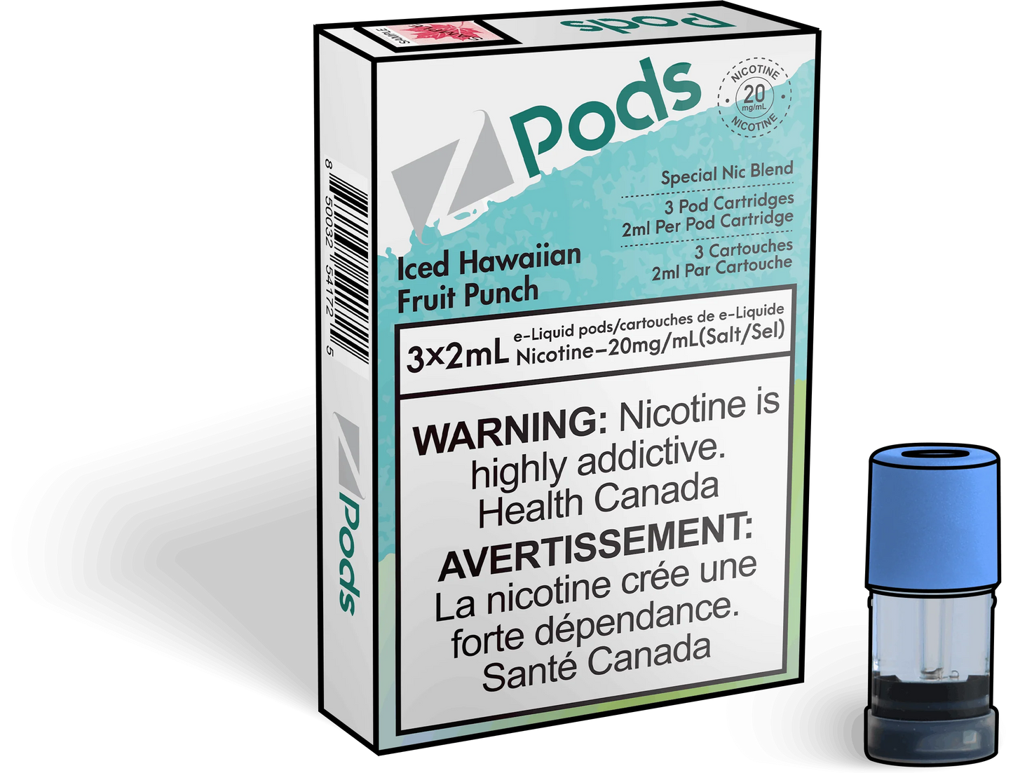 Z Lab Zpods Iced Hawaiian Fruit Punch (3x2ml) ONT