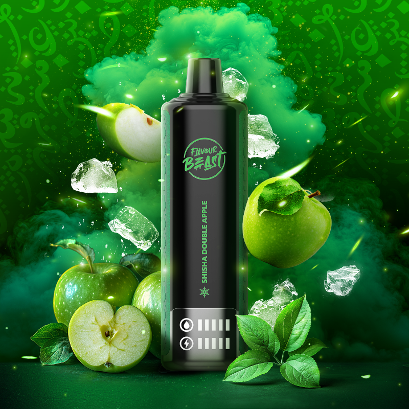 Flavour Beast Bar Disposable 15K Shisha Double Apple Low Ice ONT