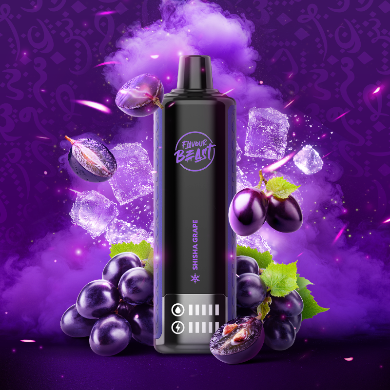 Flavour Beast Bar Disposable 15K Shisha Grape Low Ice ONT