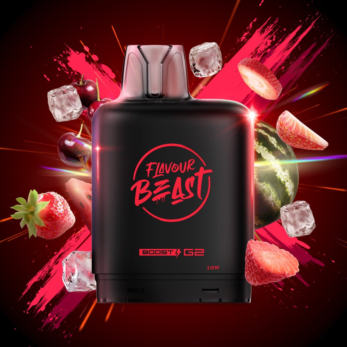 Flavour Beast Boost Level X PODS Strawberry Cherry Watermelon ONT