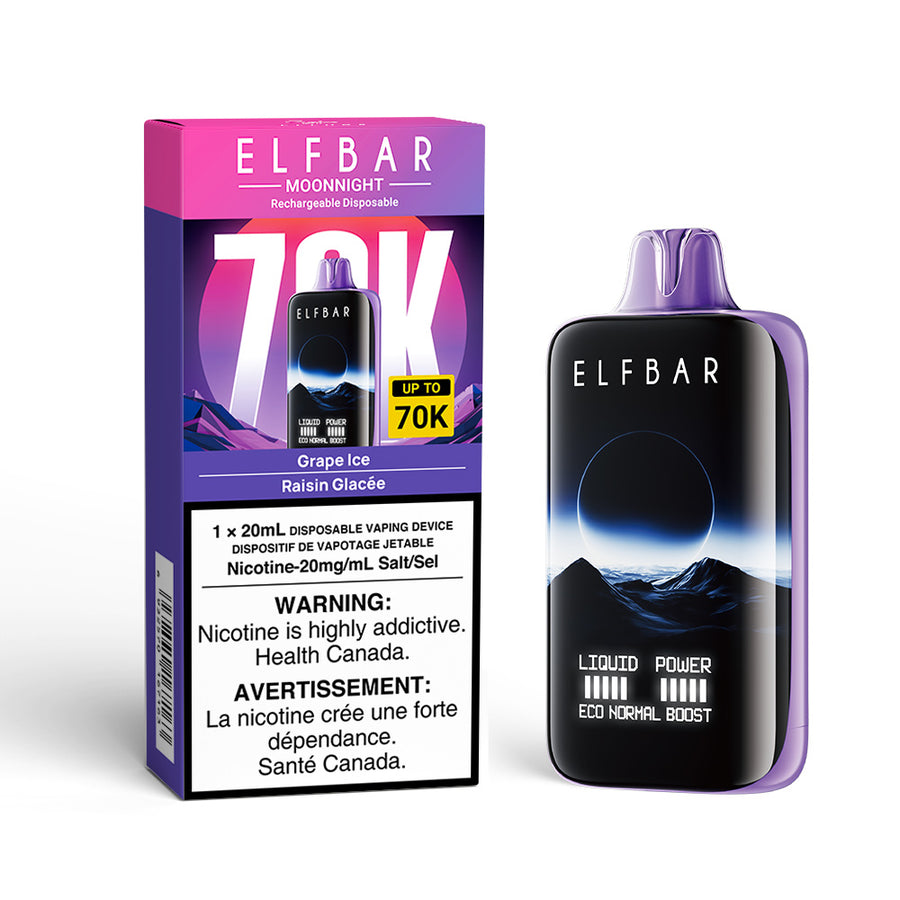 ELF BAR Disposable Moon light 70K Grape Ice ONT