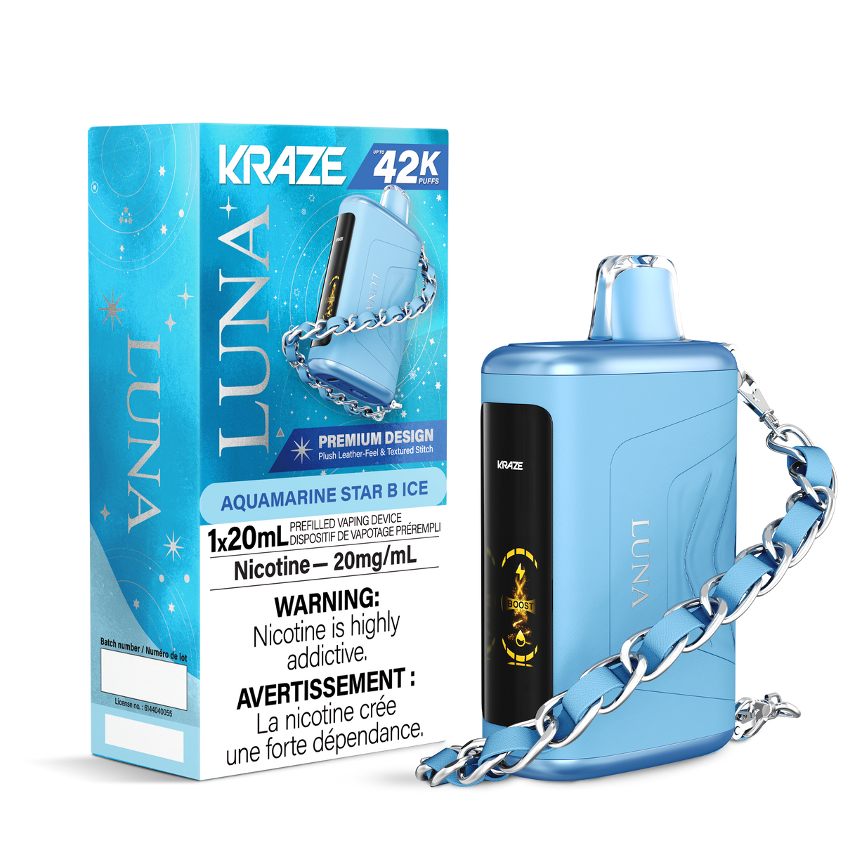 Kraze Luna 42K Disposable Aquamarine Star B Ice ONT