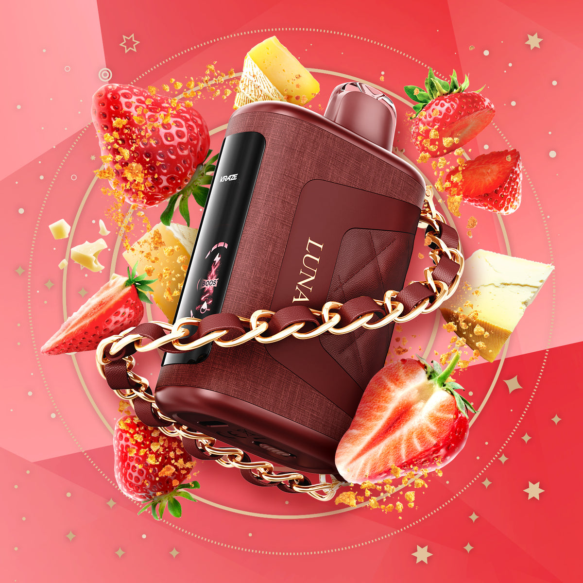 Kraze Luna 42K Disposable Strawberry Cheese Delight ONT