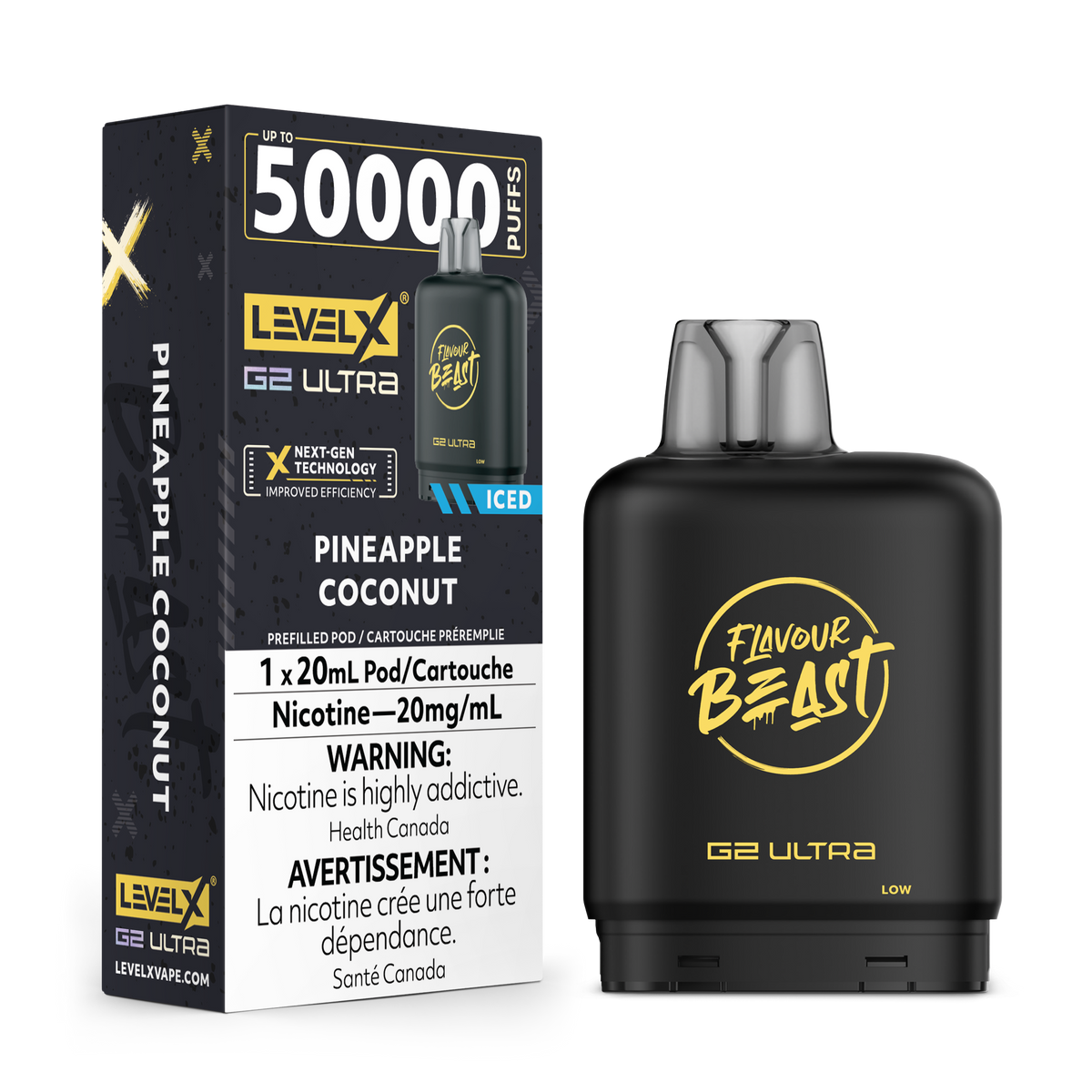 Flavour Beast G2 Ultra Level X PODS Pineapple Coconut Iced ONT