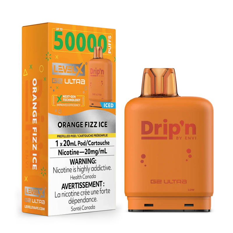Drip’n Boost G2 Ultra Level X PODS Orange Sparkling Iced ONT