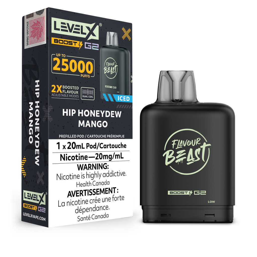 Flavour Beast Boost Level X PODS Hip Honeydew Mango Iced ONT