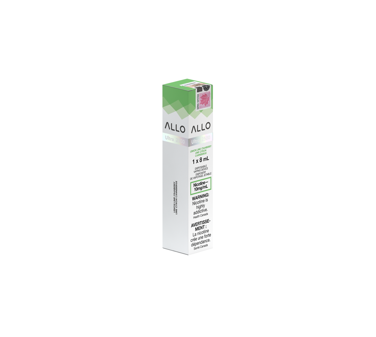 Allo Ultra Disposable 2500 Lemon Lime Cranberry (10mg) ONT