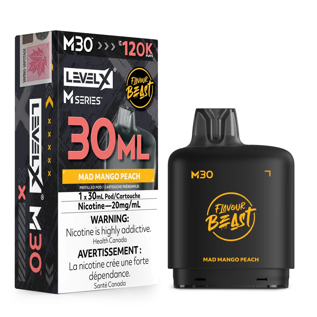 Level X Flavour Beast M Series Pod 30ml Mad Mango Peach