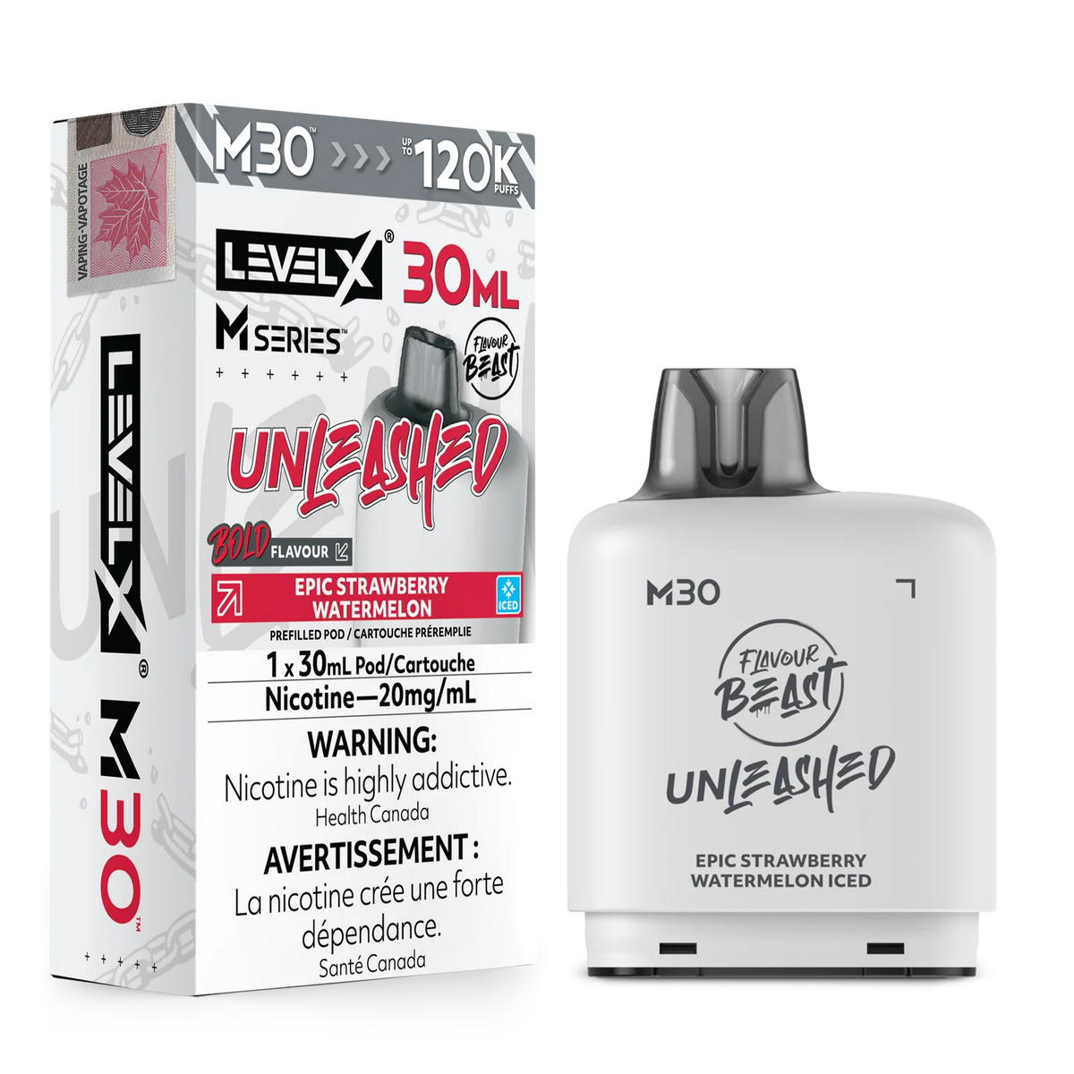Level X Flavour Beast M Series Pod 30ml Epic Strawberry Watermelon Iced