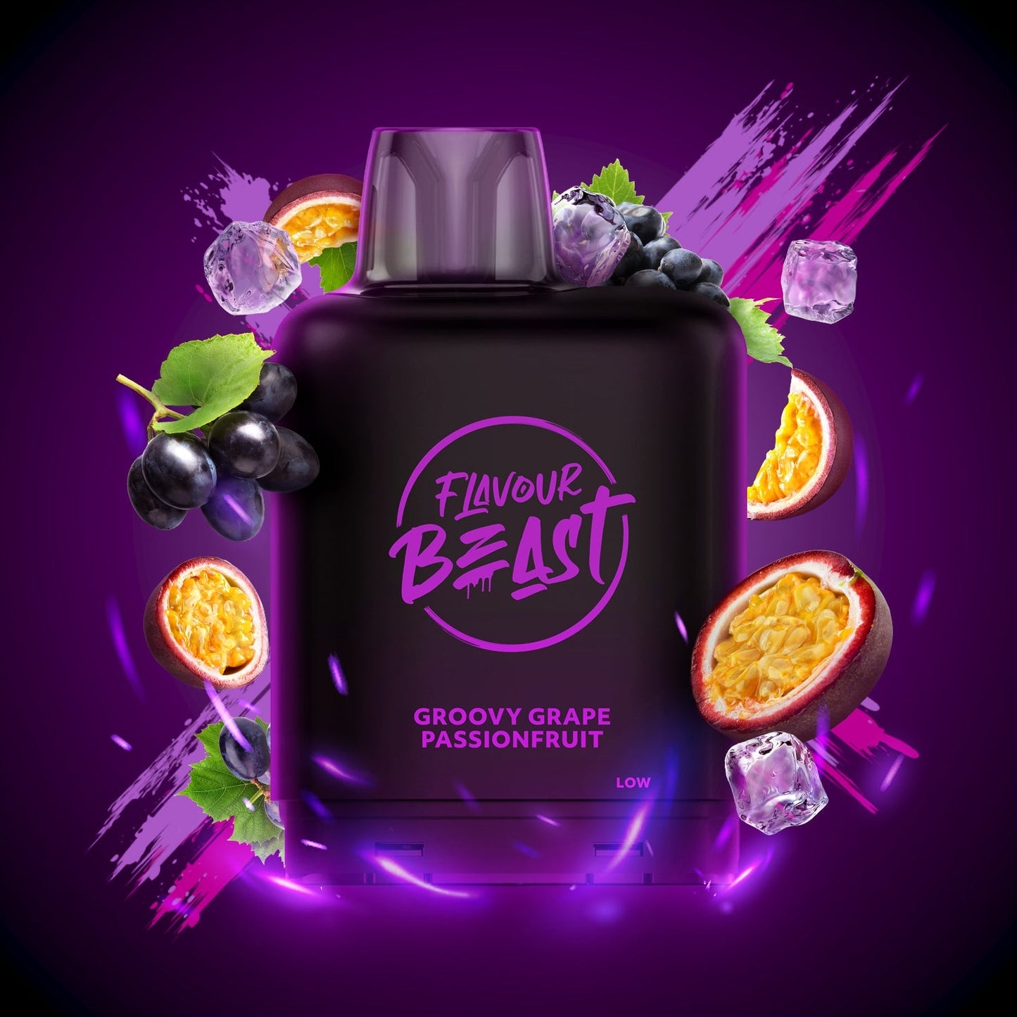 Flavour Beast Boost Level X PODS Groovy Grape Passionfruit ONT