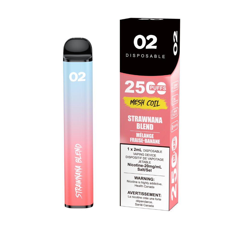 O2 Disposable 2500 Strawnana Blend