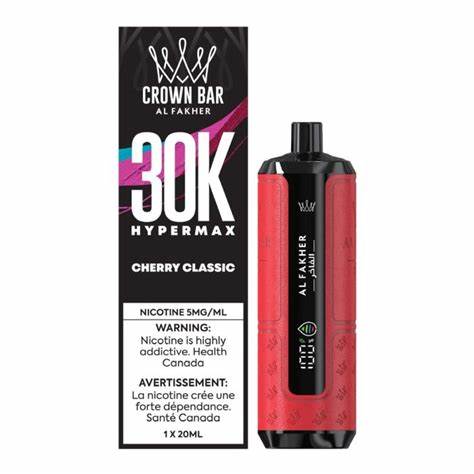 AL Fakher Crown Bar 30K Hypermax Disposable Cherry Classic ONT Vape Collective AL Fakher Crown Bar 30K Hypermax Disposable Cherry Classic ONT Vape Collective