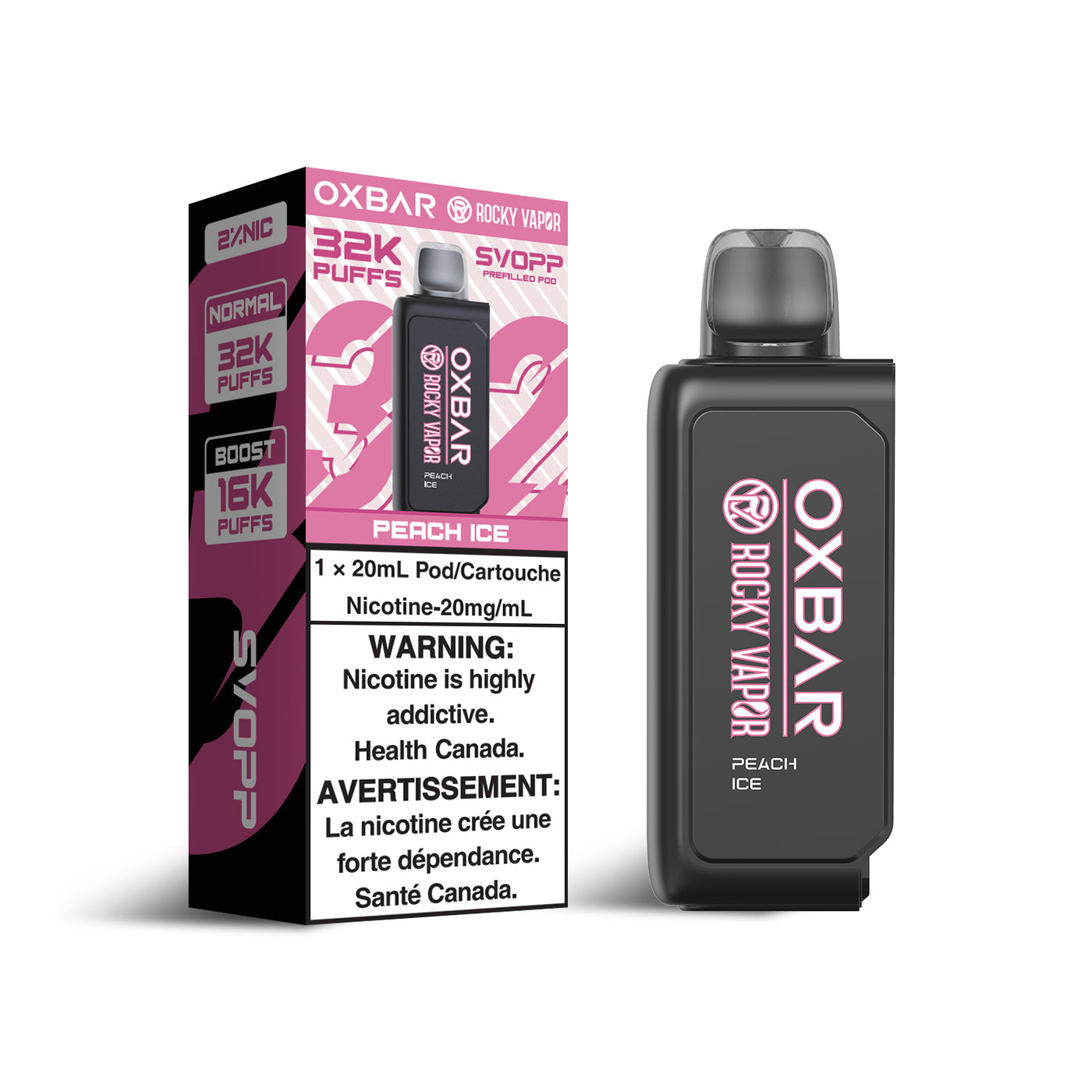 OXBAR SVOPP 32K Pods Peach Ice ONT