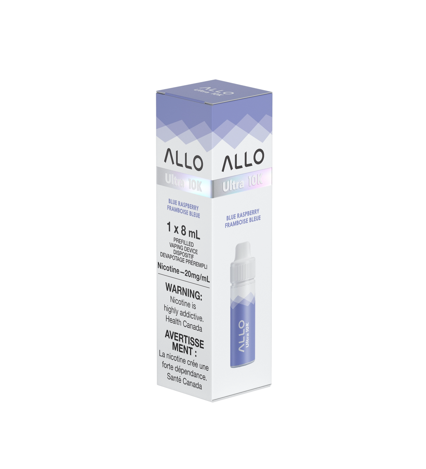 Allo Ultra 10K Hybrid Disposable Blue Raspberry Vaping Device Kit ONT