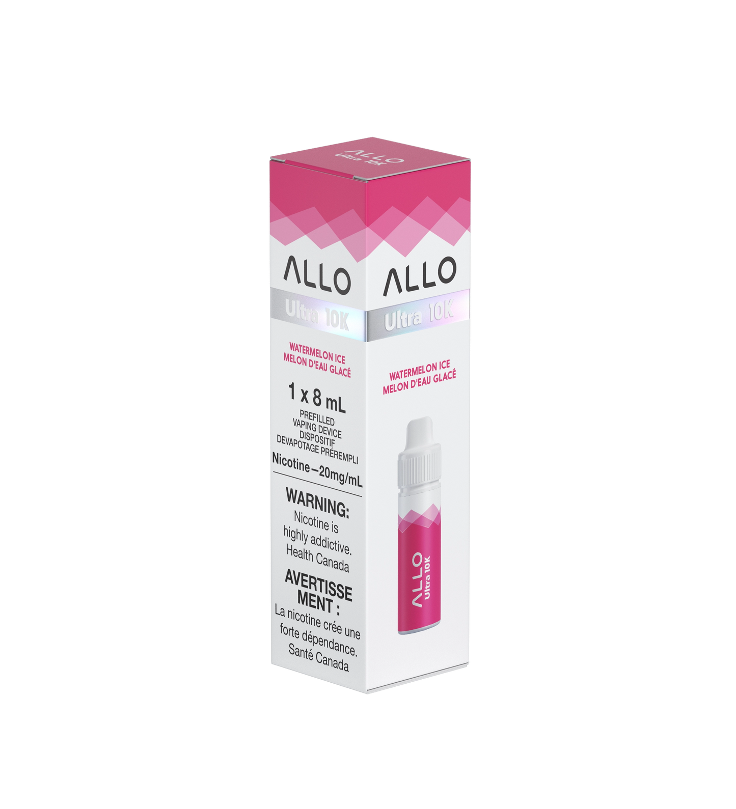 Allo Ultra 10K Hybrid Disposable Watermelon Ice Vaping Device Kit ONT