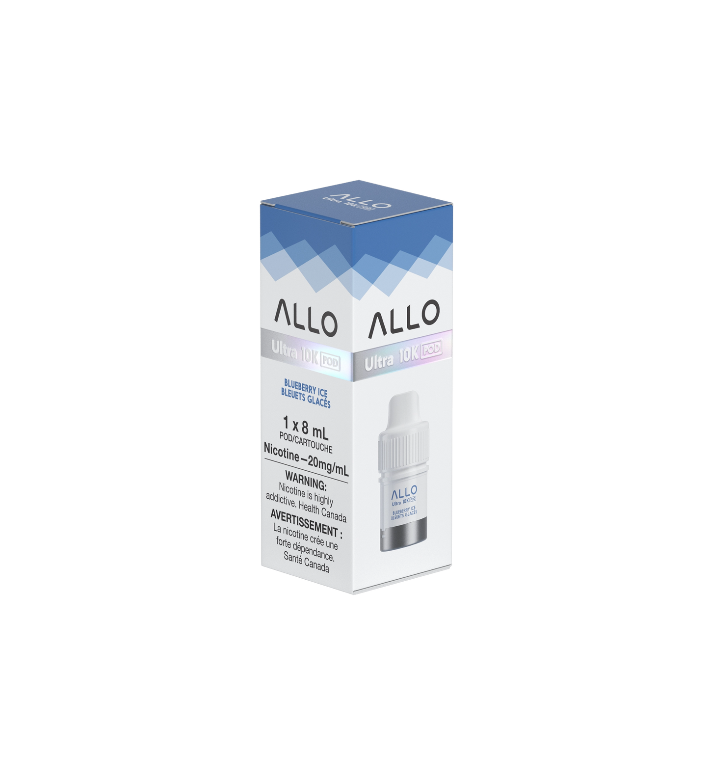 Allo Ultra 10K Hybrid Blueberry Ice Pre-filled Vape Pod ONT