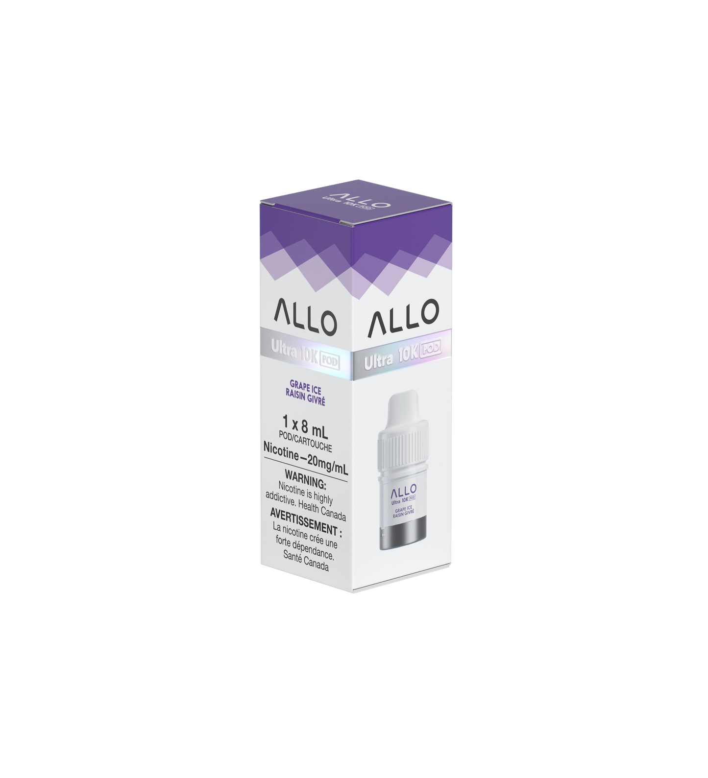 Allo Ultra 10K Hybrid Grape Ice Pre-filled Vape Pod ONT