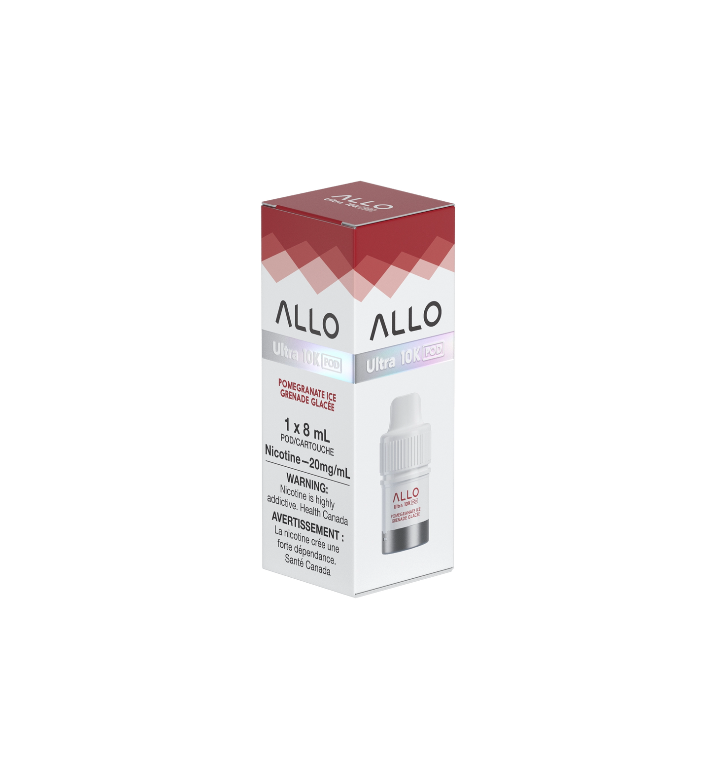 Allo Ultra 10K Hybrid Pomegranate Ice Pre-filled Vape Pod ONT