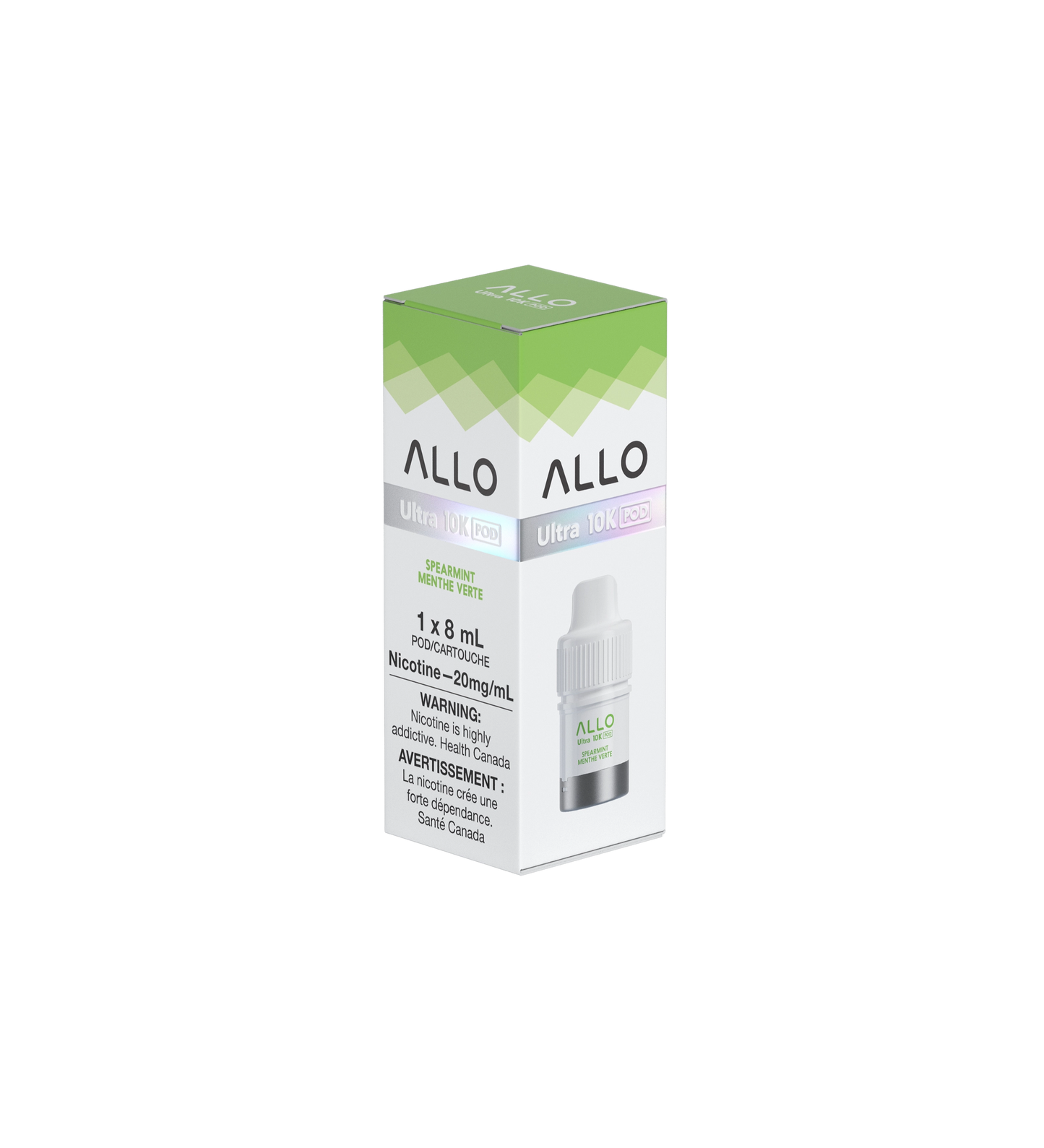 Allo Ultra 10K Hybrid Spearmint Pre-filled Vape Pod ONT
