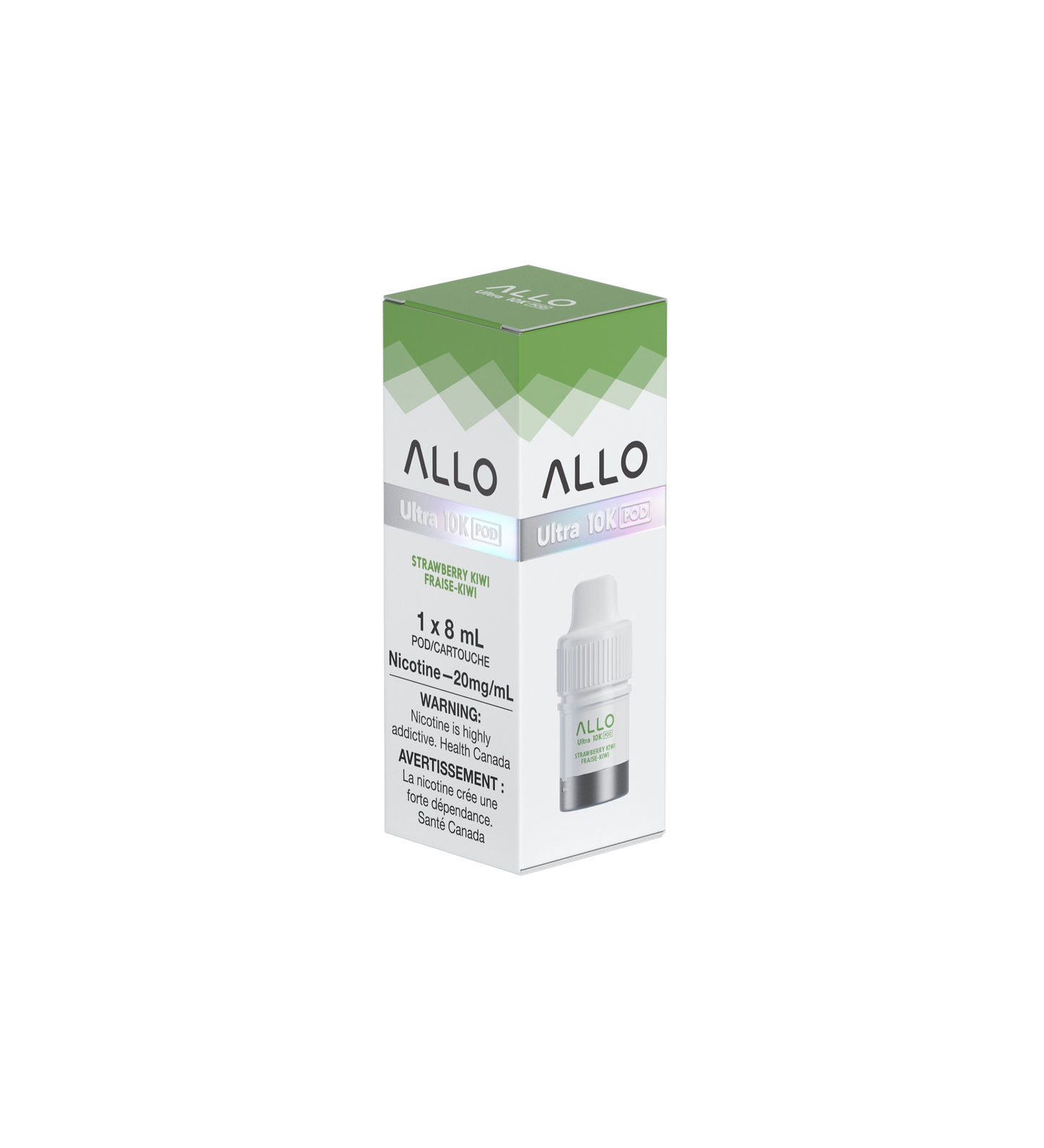 Allo Ultra 10K Hybrid Strawberry Kiwi Pre-filled Vape Pod ONT