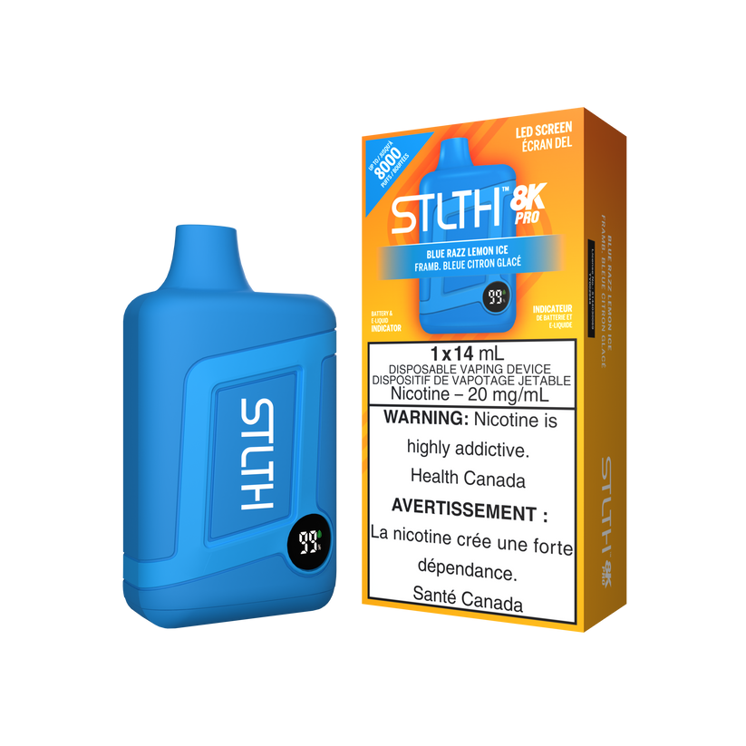 STLTH Disposable 8K PRO Blue Razz Lemon Ice ONT