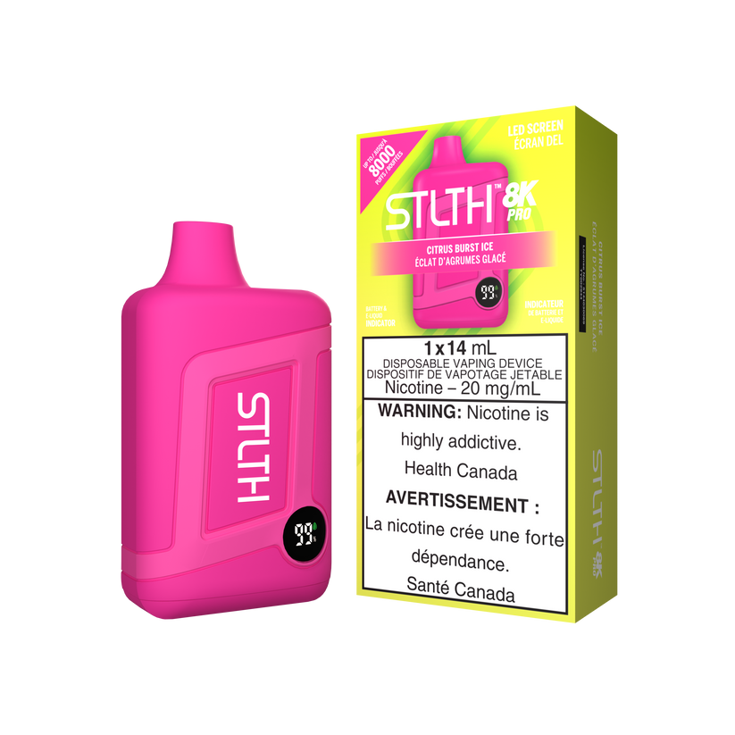 STLTH Disposable 8K PRO Citrus Burst Ice ONT