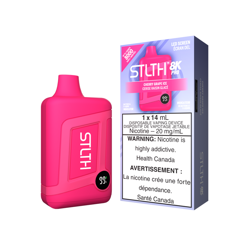STLTH Disposable 8K PRO Cherry Grape Ice ONT