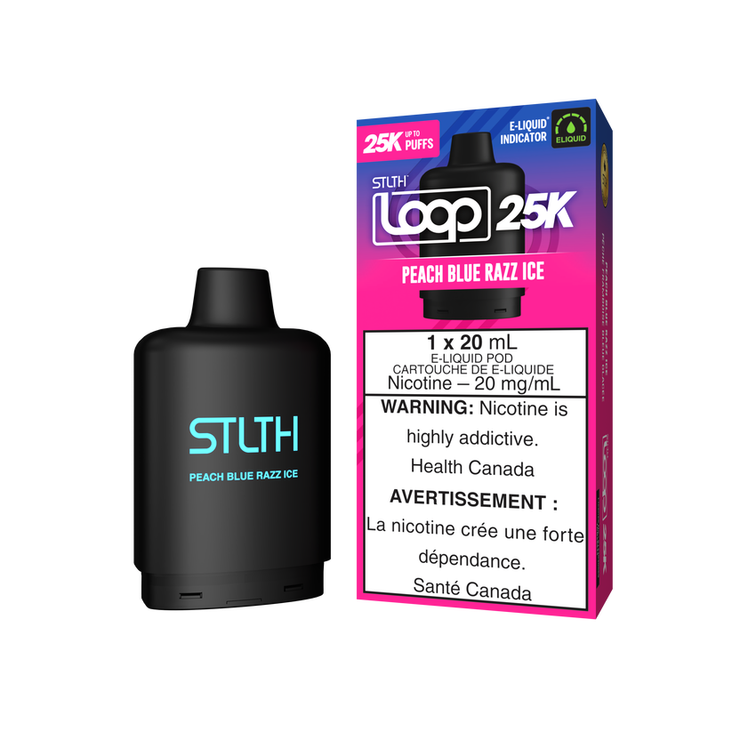 STLTH LOOP 25K Pods Peach Blue Razz Ice ONT