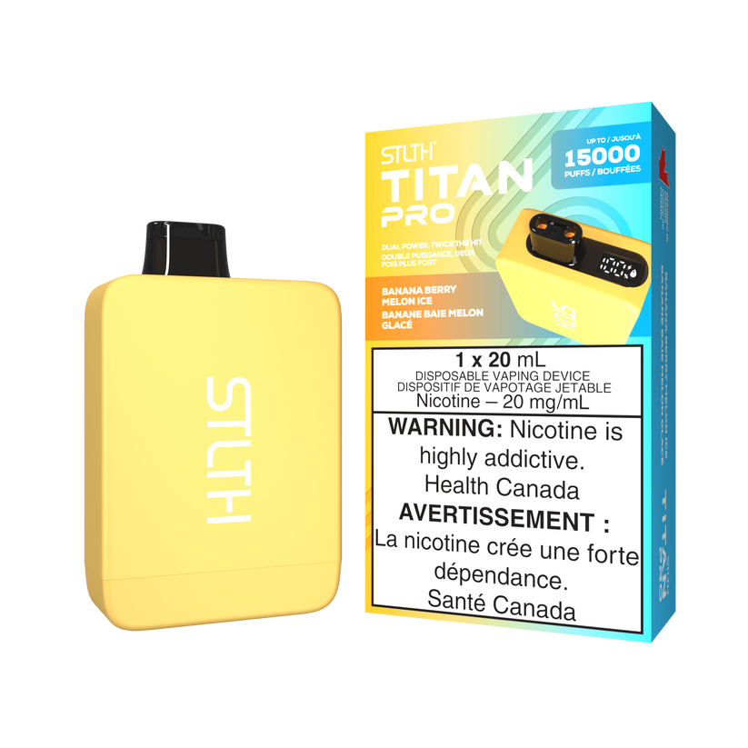 STLTH Disposable TITAN Pro 15000 Banana Berry Melon Ice ONT