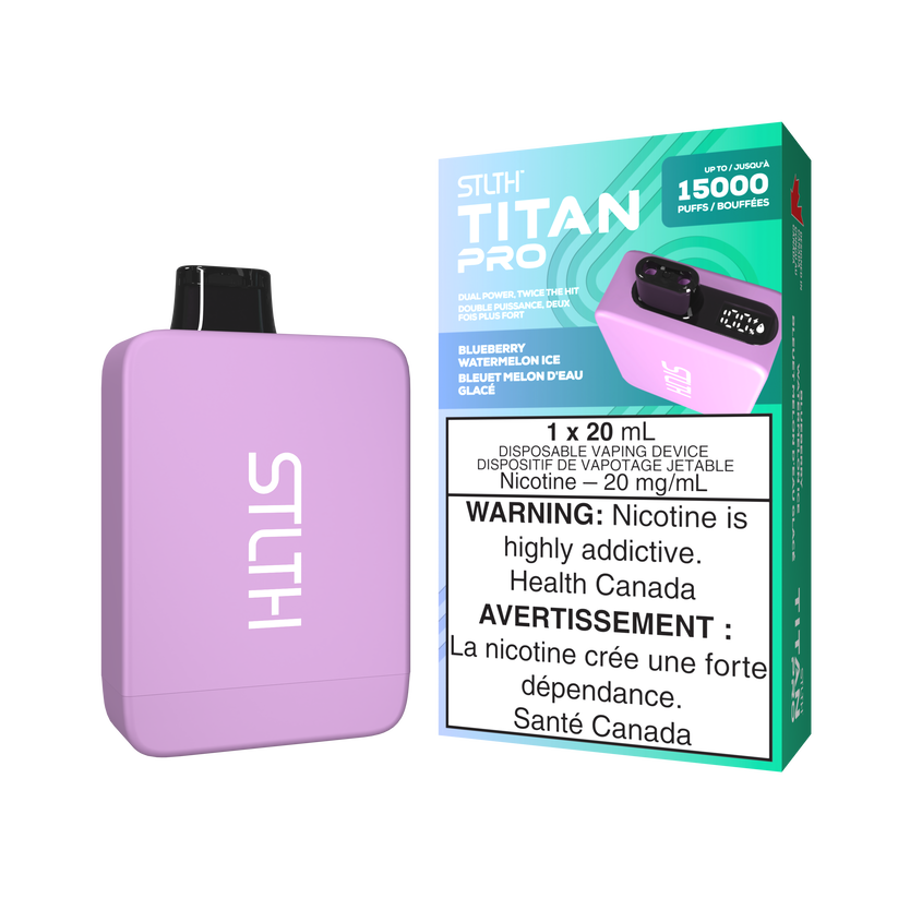 STLTH Disposable TITAN Pro 15000 Blueberry Watermelon Ice ONT