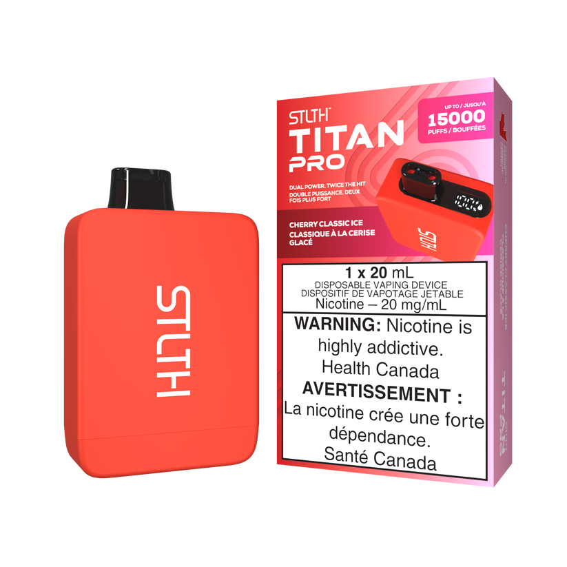 STLTH Disposable TITAN Pro 15000 Cherry Classic Ice ONT