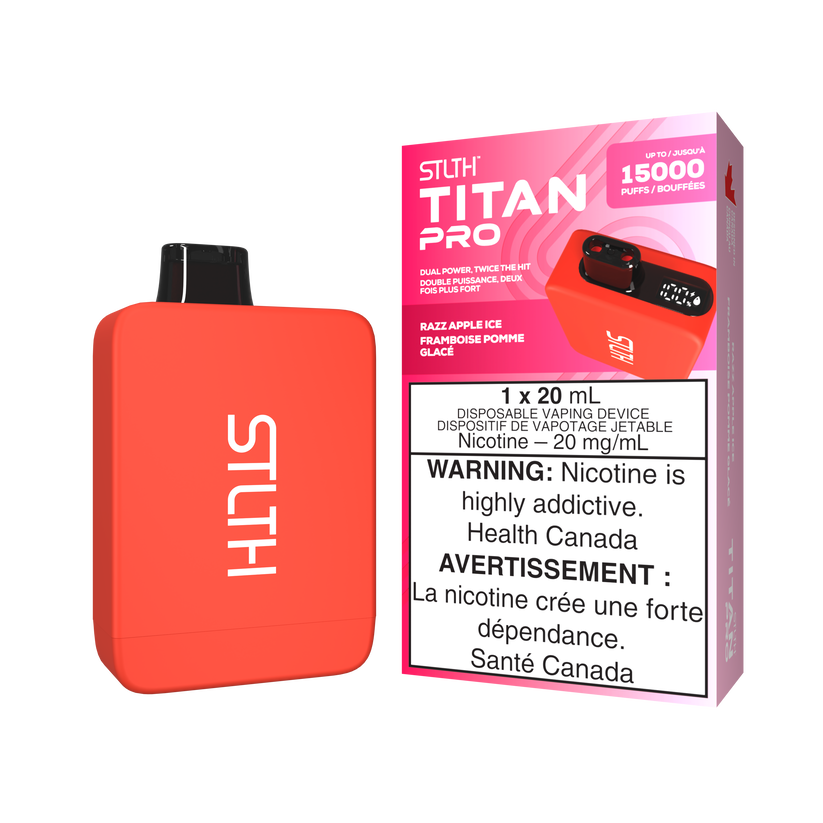 STLTH Disposable TITAN Pro 15000 Razz Apple Ice ONT