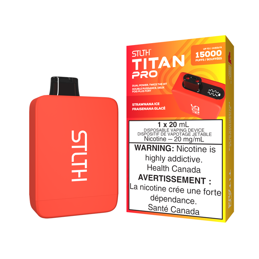 STLTH Disposable TITAN Pro 15000 Strawnana Ice ONT