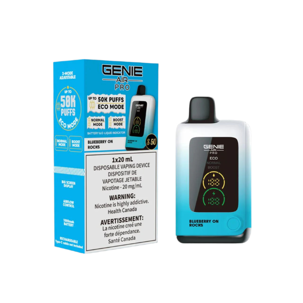 Genie Air Pro 50K Disposable Blueberry On Rocks