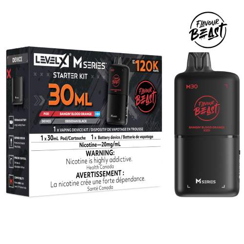 Level X Flavour Beast M Series Starter Kit Bangin’ Blood Orange Iced