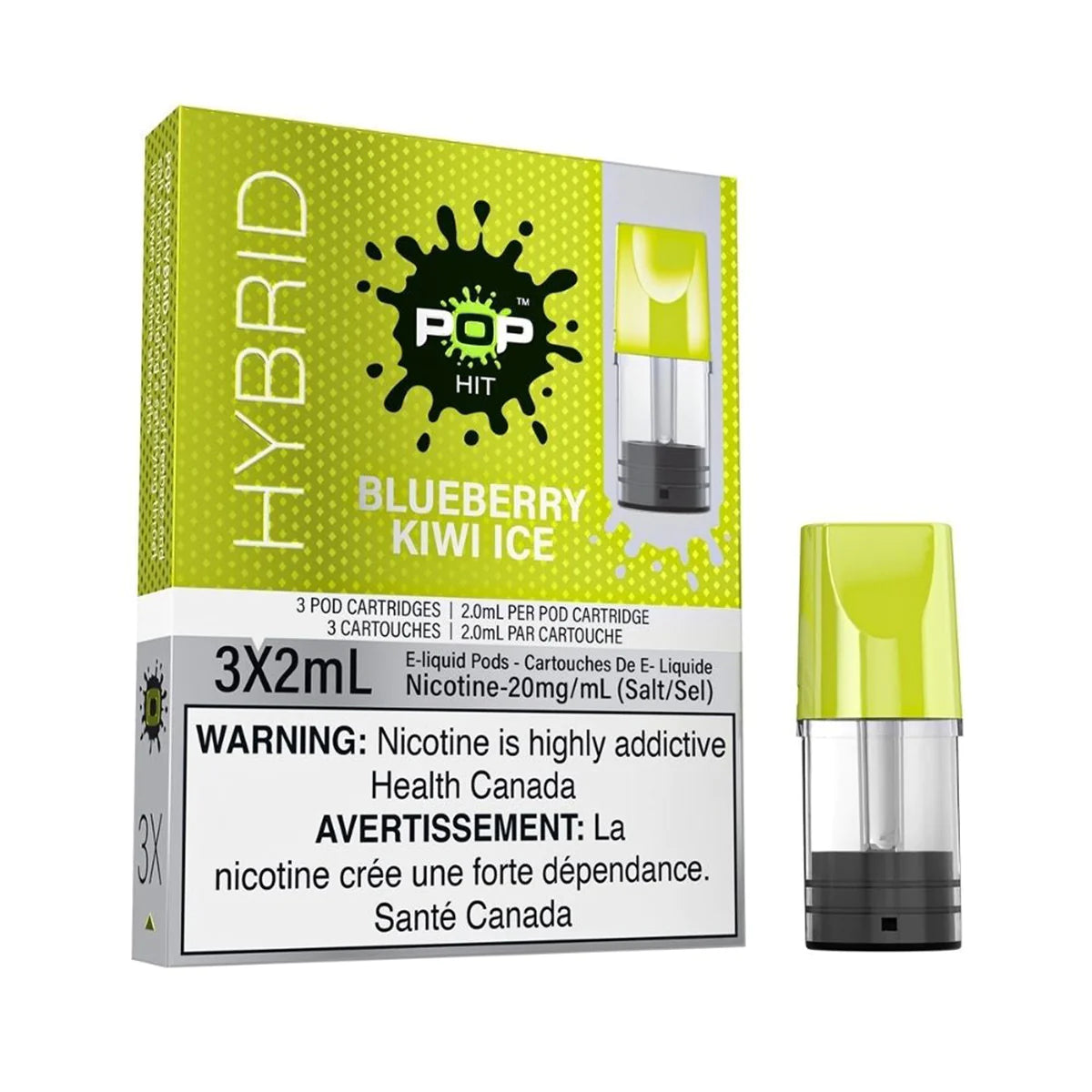 Pop Vapor Hybrid PODS Blueberry Kiwi Ice (3x2ml) ONT