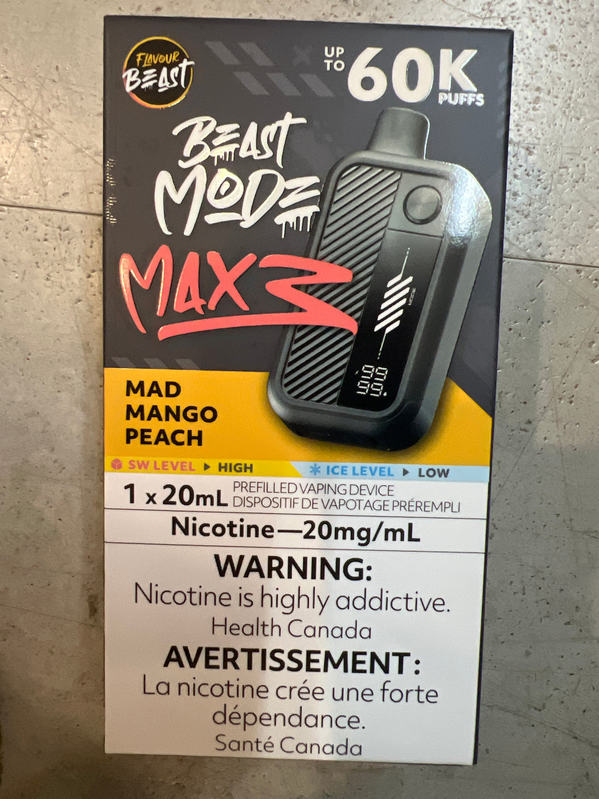 Flavour Beast Disposable Mode Max 3 60K Mad Mango Peach