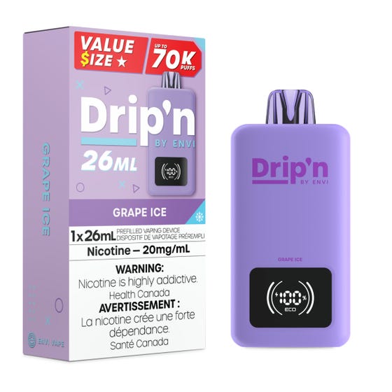 Drip’n By Envi Disposable 70K Grape Ice ONT