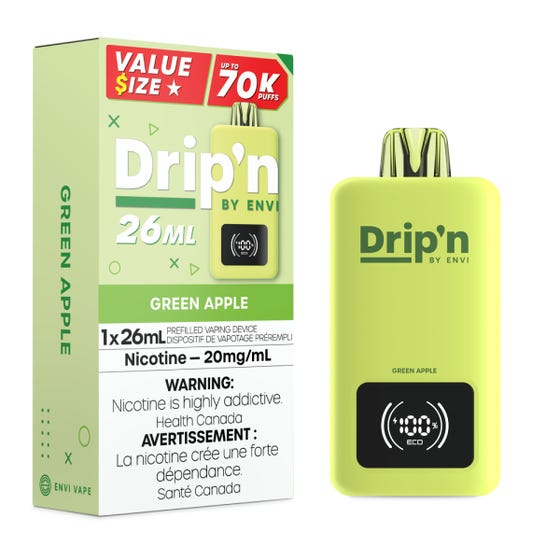 Drip’n By Envi Disposable 70K Green Apple ONT