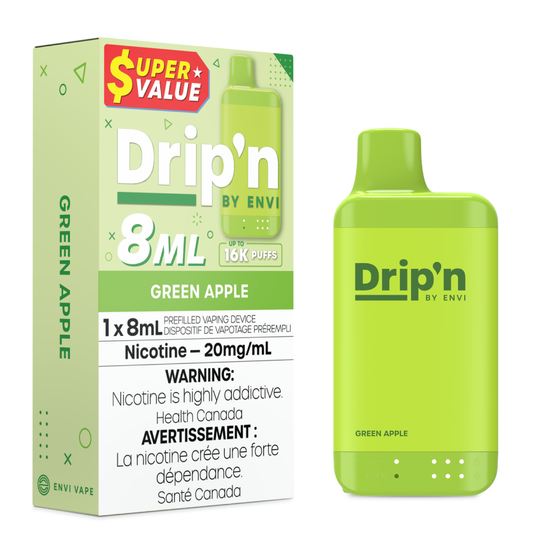 Drip’n By Envi Disposable 16K Green Apple ONT