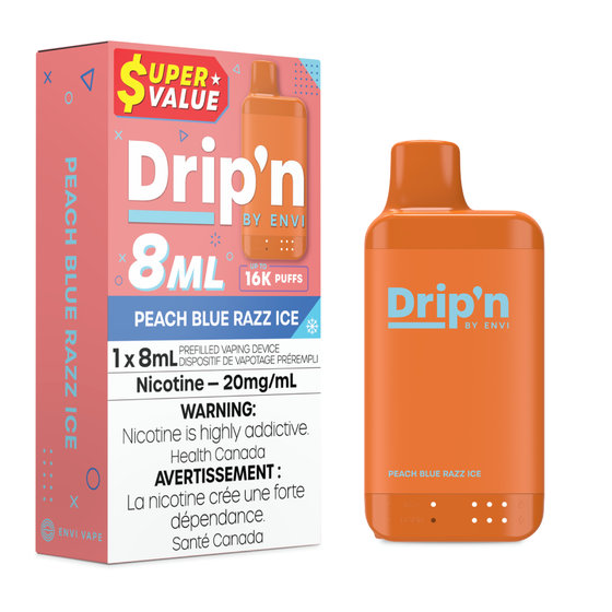 Drip’n By Envi Disposable 16K Peach Blue Razz Ice ONT