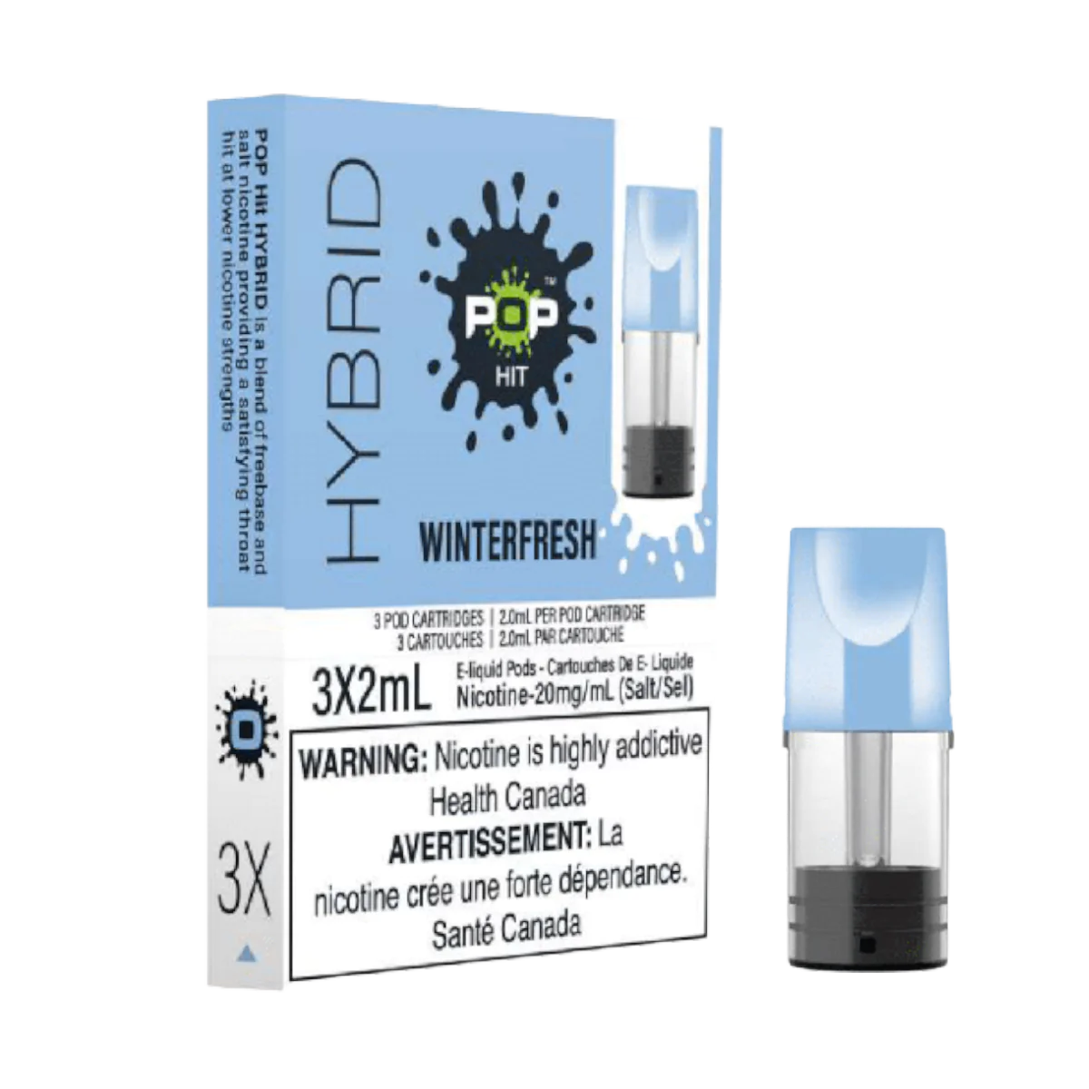 Pop Vapor Hybrid PODS Winterfresh /Arctic Freeze (3X2ml) ONT