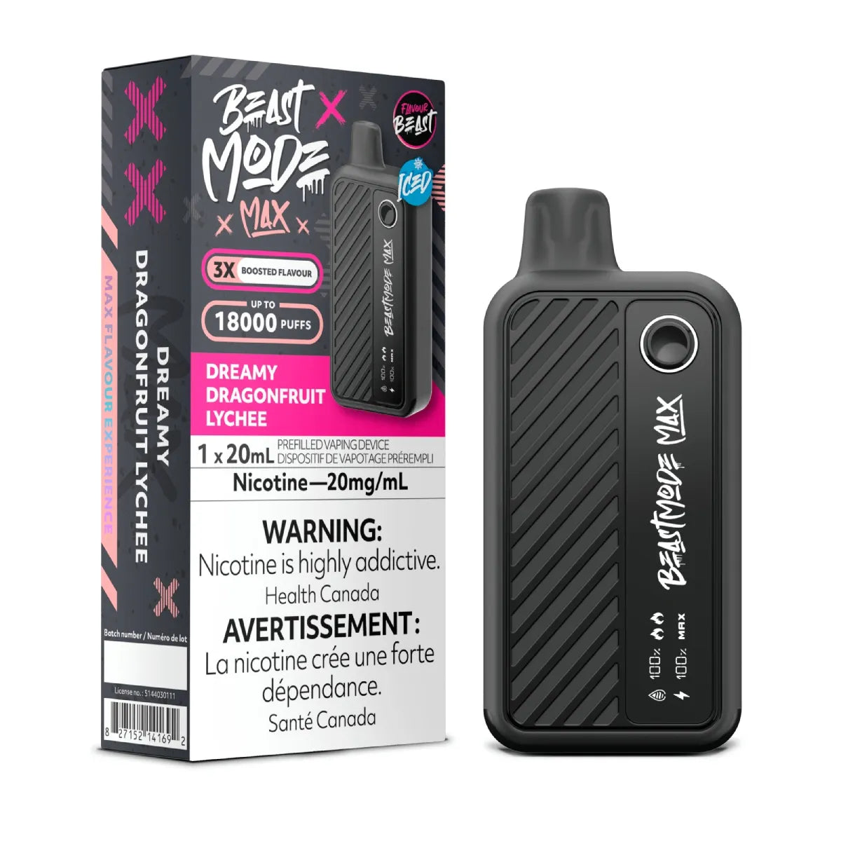 Flavour Beast Disposable Mode Max 18000 Dreamy Dragonfruit Lychee Iced ONT