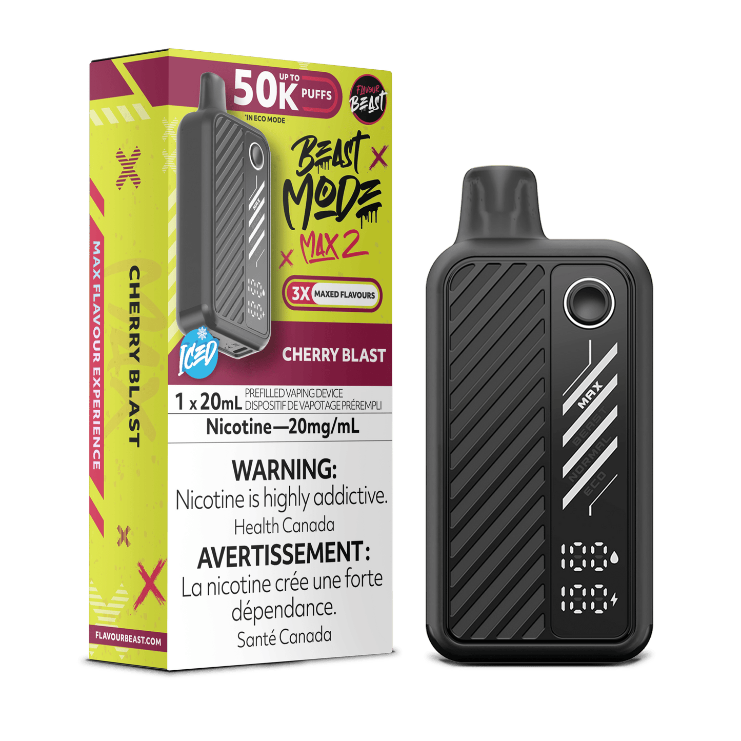 Flavour Beast Disposable Mode Max 2 50K Cherry Blast Iced ONT